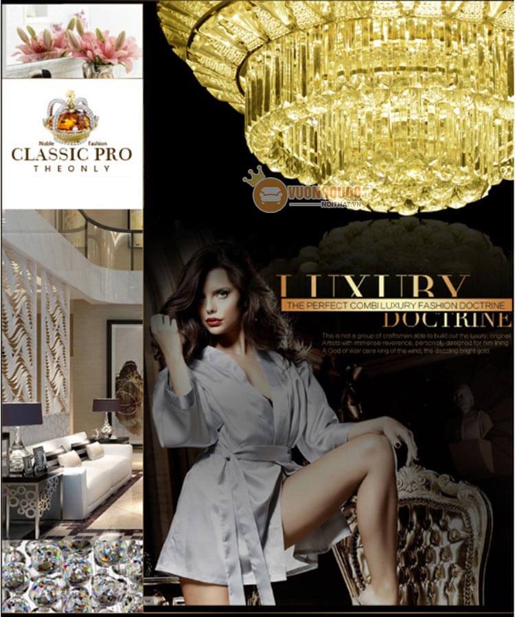 Đèn ốp trần pha lê kiểu dáng độc đáo CM281-13